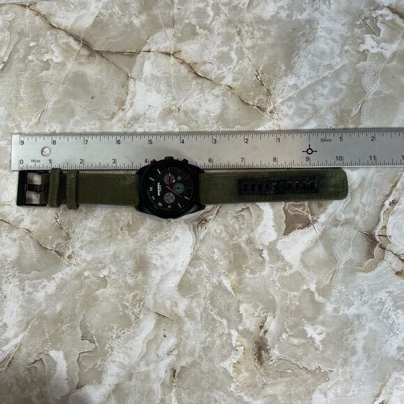Diesel Men's Watch 10 bar DZ-4189 Only The Brave Green/Black Band NEW BATTERY - Picture 15 of 16